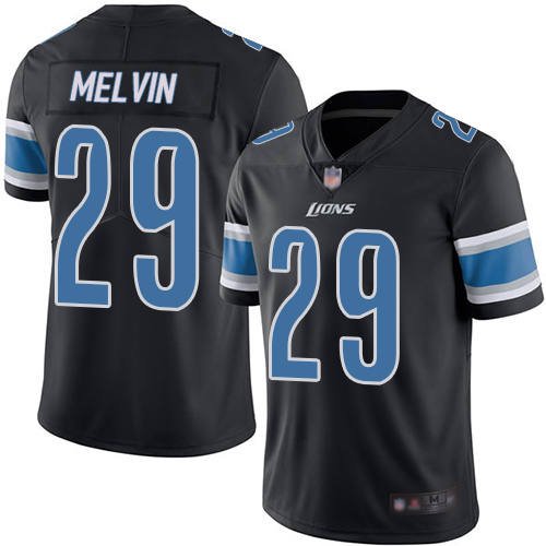 Detroit Lions Limited Black Men Rashaan Melvin Jersey NFL Football 29 Rush Vapor Untouchable